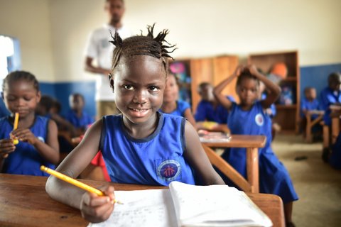 Sierra Leone: Schülerin bei Don Bosco